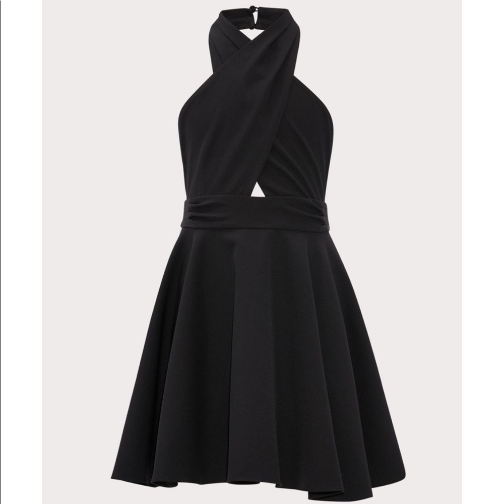 Milly mini Sydney Cady Black halter dress